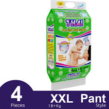 Thai pant style diapers 4pcs XXL